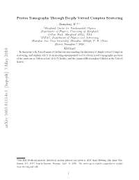Proton Tomography Through Deeply Virtual Compton Scattering