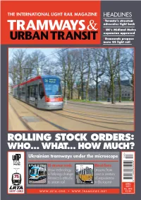 Rolling Stock Orders: Who