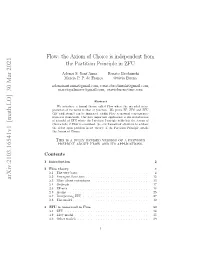 The Axiom of Choice Is Independent from the Partition Principle In