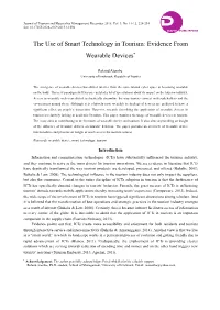 The Use of Smart Technology in Tourism: Evidence from Wearable Devices∗