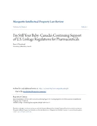 Canada's Continuing Support of US Linkage Regulations For