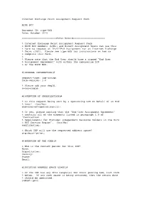 Internet Exchange Point Assignment Request Form RIPE NCC