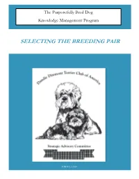 Selecting the Breeding Pair