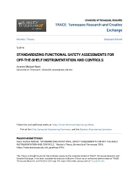 Standardizing Functional Safety Assessments for Off-The-Shelf Instrumentation and Controls