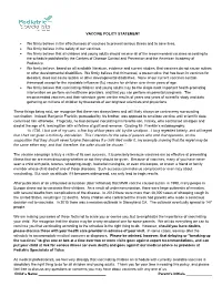 Vaccine Policy Statement
