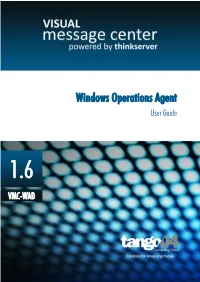 Windows Operations Agent User Guide