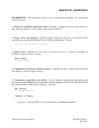 Appendix B Capitalization