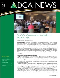 DCA/AGA Workshop Grows in Attendance, Expands Scope