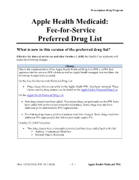 Fee-For-Service Preferred Drug List