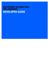 Software Decode SDK for Android Developer Guide (En)