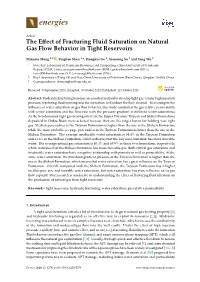 The Effect of Fracturing Fluid Saturation on Natural Gas