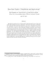 Base-Rate Neglect: Foundations and Implications∗