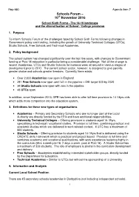 Briefing on Sixth Form Provision