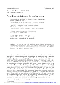 Fermi-Dirac Statistics and the Number Theory