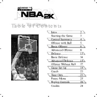 NBA 2K Is a One-To Four-Player Game