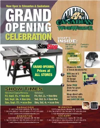 Now Open in Edmonton & Saskatoon