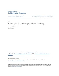 Writing Science Through Critical Thinking Marilyn F