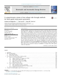 A Comprehensive Review of Low-Voltage-Ride-Through Methods for ﬁxed-Speed Wind Power Generators