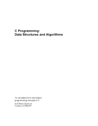 C Programming: Data Structures and Algorithms