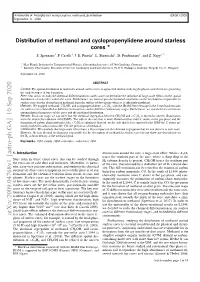 Distribution of Methanol and Cyclopropenylidene Around Starless Cores ? S