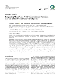 “Hard” and “Soft” Infrastructural Resilience Assessment for Water Distribution Systems