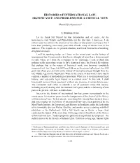 Histories of International Law: Significance and Problems for a Critical View