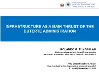 Infrastructure As a Main Thrust of the Duterte Administration