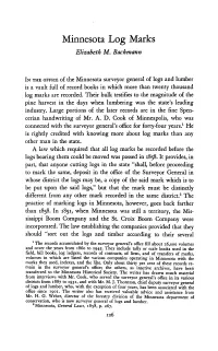 Minnesota Log Marks Elizabeth M