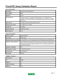 Primepcr™Assay Validation Report