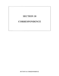 Section 10 Correspondence