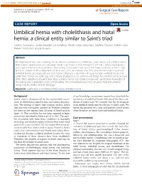 Umbilical Hernia with Cholelithiasis and Hiatal Hernia