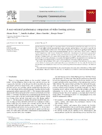 A User-Oriented Performance Comparison of Video Hosting Services