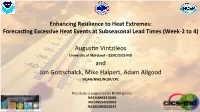 Forecasting Excessive Heat Events At