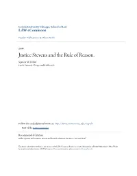 Justice Stevens and the Rule of Reason. Spencer W