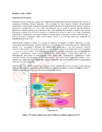 Module 8 Unit-3 NSNT Hydrothermal Synthesis Hydrothermal