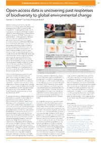 Open-Access Data Is Uncovering Past Responses of Biodiversity to Global Environmental Change Damien A