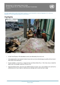 Response to Hurricane Irma Sitrep #15: Cuba
