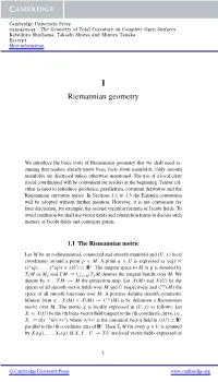 Riemannian Geometry