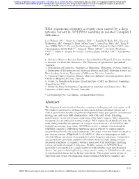 RNA Sequencing Identifies a Cryptic Exon Caused by a Deep Intronic Variant in NDUFB10 Resulting in Isolated Complex I Deficiency