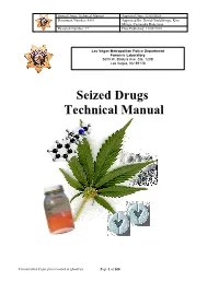 Seized Drugs Technical Manual, 12-08-2020