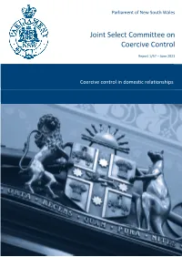 Coercive Control in Domestic Relationships