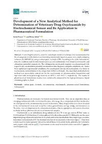 Development of a New Analytical Method for Determination of Veterinary Drug Oxyclozanide by Electrochemical Sensor and Its Application to Pharmaceutical Formulation