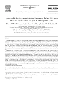 Hydrographic Development of the Aral Sea During the Last 2000 Years Based on a Quantitative Analysis of Dinoflagellate Cysts