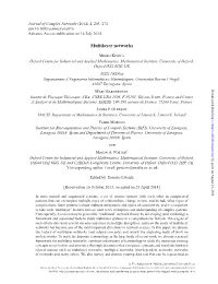 Multilayer Networks