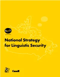 National Strategy for Linguistic Security National Strategy for Linguistic Security 2