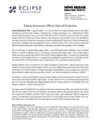 NEWS RELEASE Release Date: 06.04.12