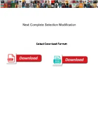 Next Complete Selection Modification