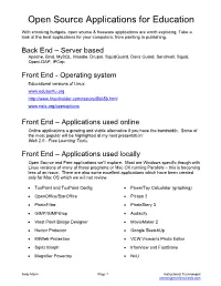 Open Source Applications for Education