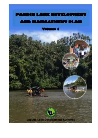 Pandin Lake Development and Management Plan