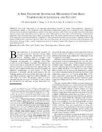 A New Telemetry System for Measuring Core Body Temperature in Livestock and Poultry